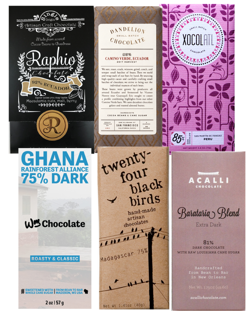 Spark Chocolate Greatest Hits Selection - 6 bar subscription bundle - FREE SHIPPING